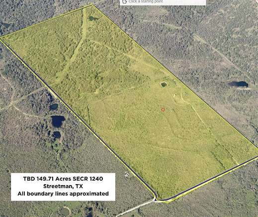 150 Acres of Recreational Land for Sale in Streetman, Texas