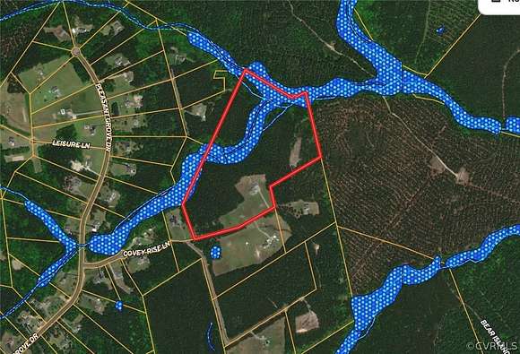 38.2 Acres of Recreational Land with Home for Sale in Prince George, Virginia