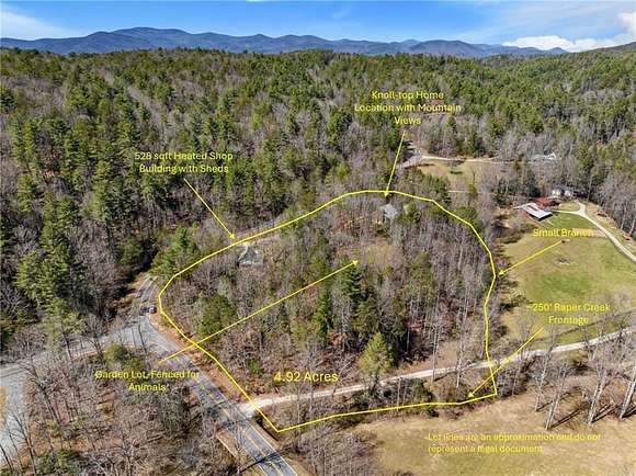 4.9 Acres of Residential Land with Home for Sale in Clarkesville, Georgia