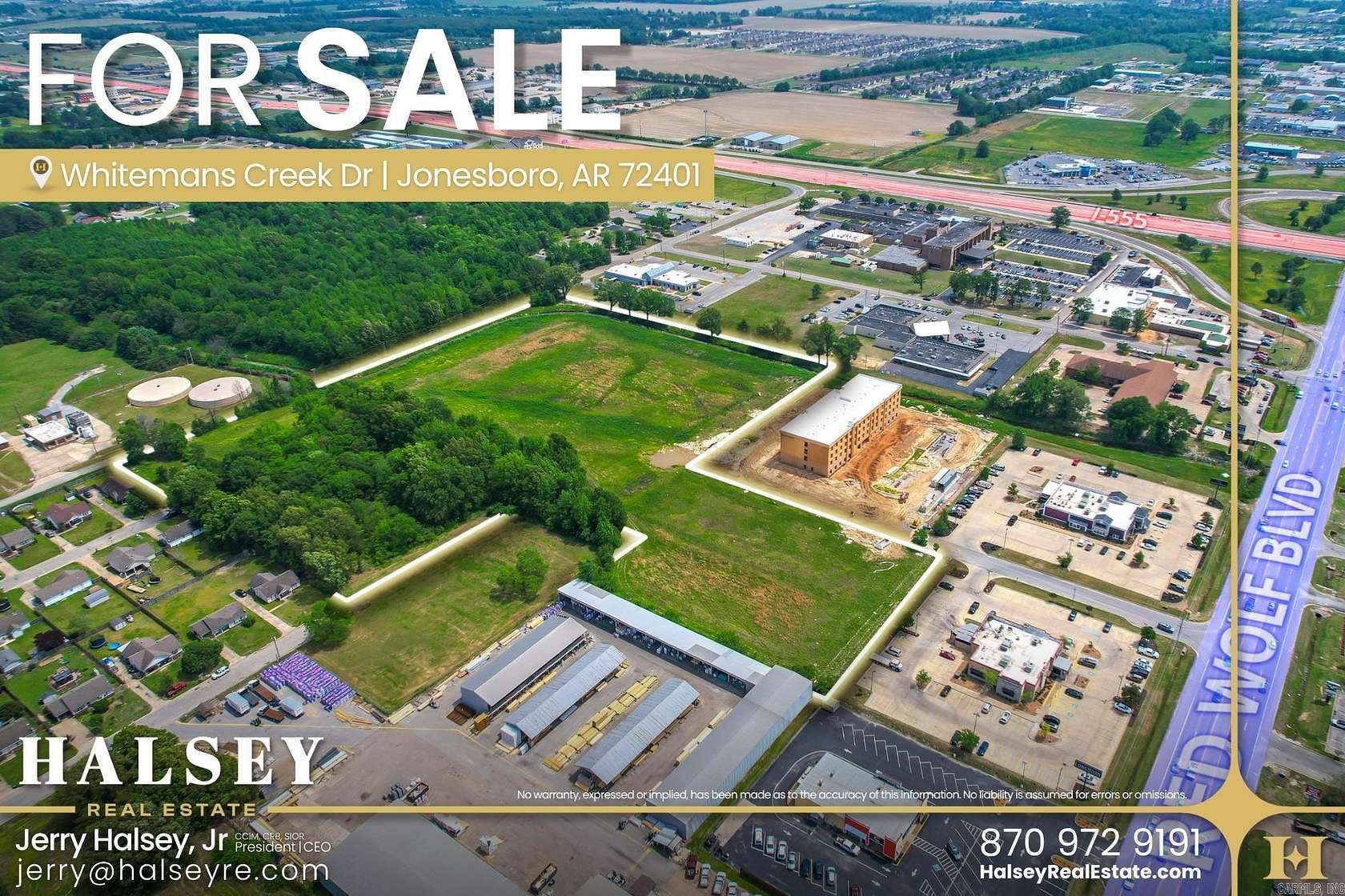 13.6 Acres of Commercial Land for Sale in Jonesboro, Arkansas