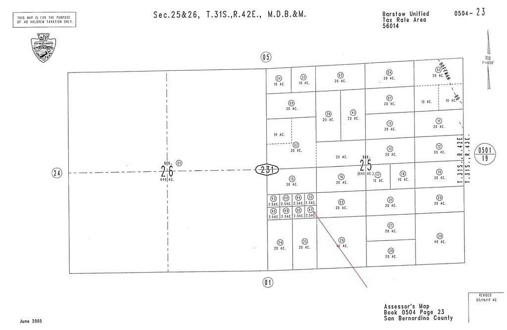 2.5 Acres of Land for Sale in Hesperia, California