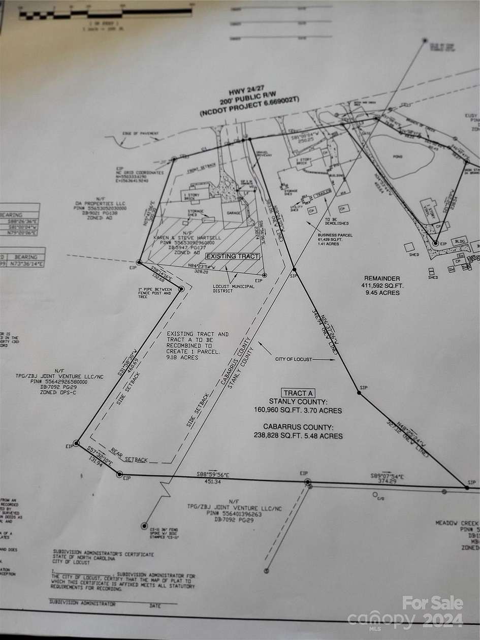 9.2 Acres of Mixed-Use Land for Sale in Midland, North Carolina