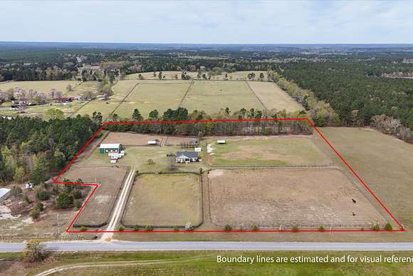 10.3 Acres of Land with Home for Sale in Williston, South Carolina