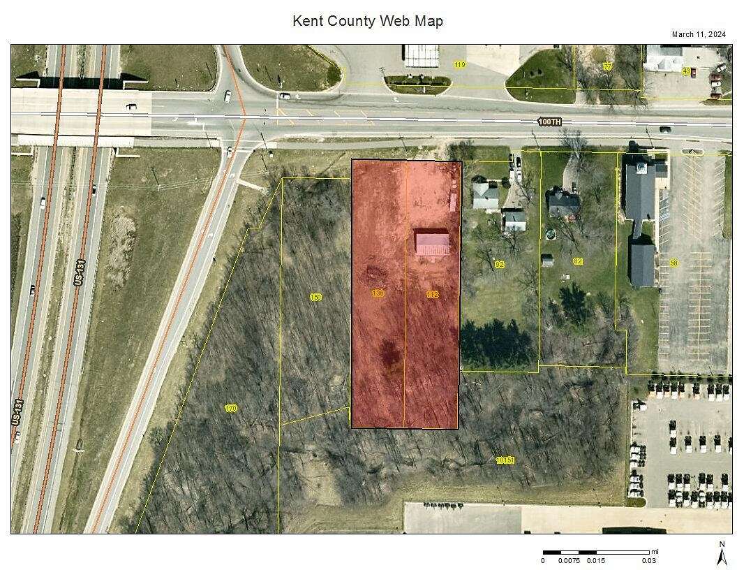 1.5 Acres of Commercial Land for Sale in Byron Center, Michigan