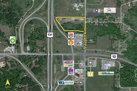 12.8 Acres of Commercial Land for Sale in Reed City, Michigan