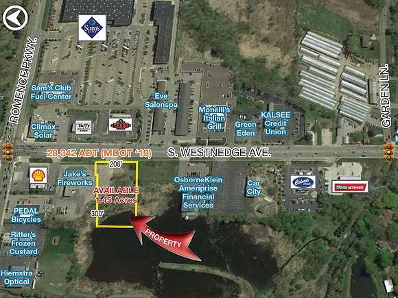 1.5 Acres of Commercial Land for Sale in Portage, Michigan