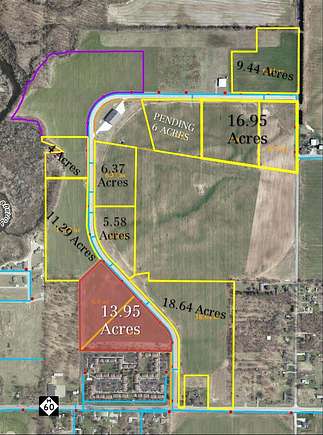 14 Acres of Commercial Land for Sale in Three Rivers, Michigan
