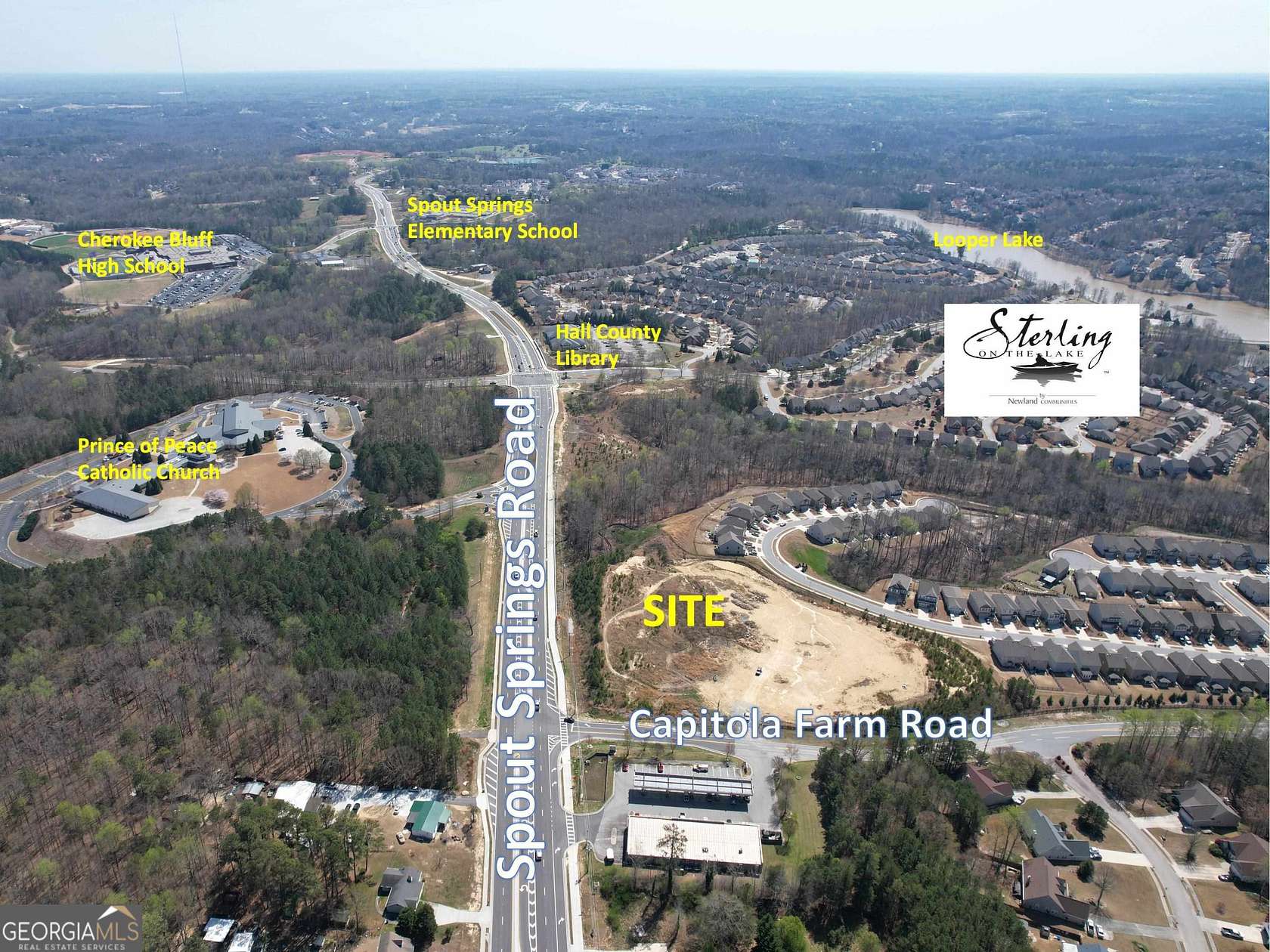 7.6 Acres of Commercial Land for Sale in Flowery Branch, Georgia