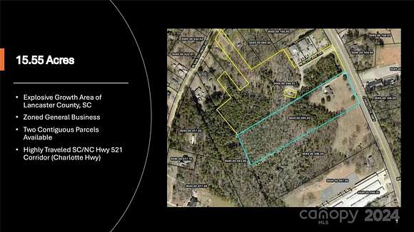 15.6 Acres of Commercial Land for Sale in Lancaster, South Carolina