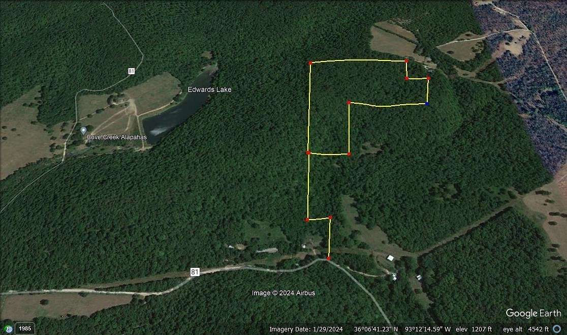 22.5 Acres of Recreational Land for Sale in Marble Falls Township, Arkansas