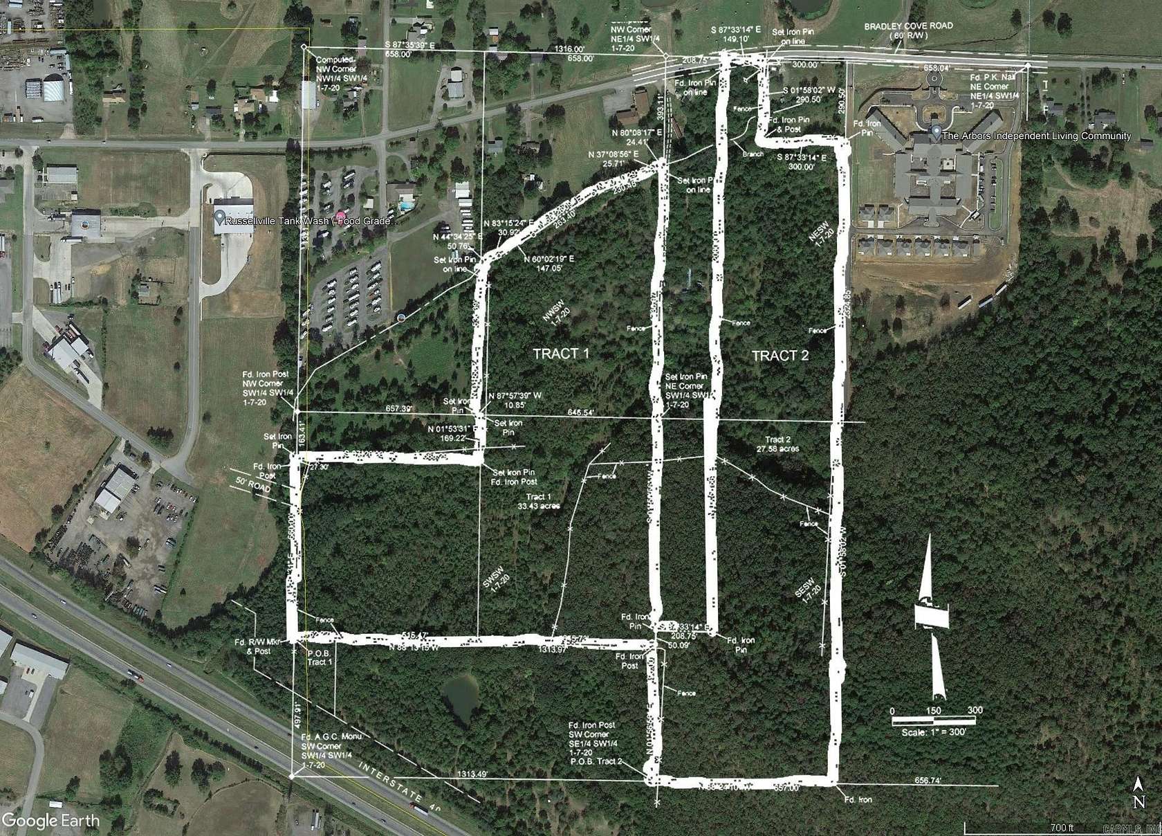 33 Acres of Commercial Land for Sale in Russellville, Arkansas