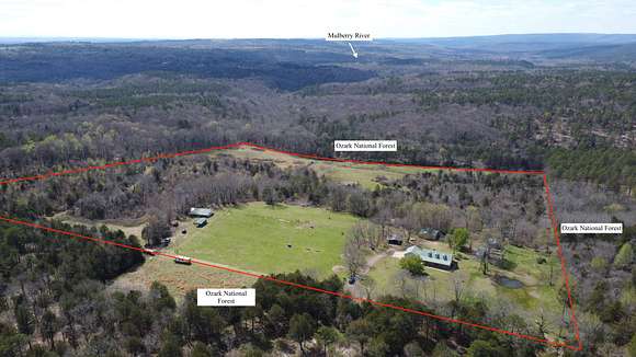 40 Acres of Land with Home for Sale in Ozark, Arkansas