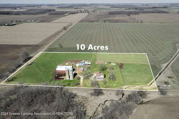 10 Acres of Land with Home for Sale in Fowler, Michigan
