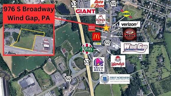 5.8 Acres of Commercial Land for Sale in Wind Gap, Pennsylvania