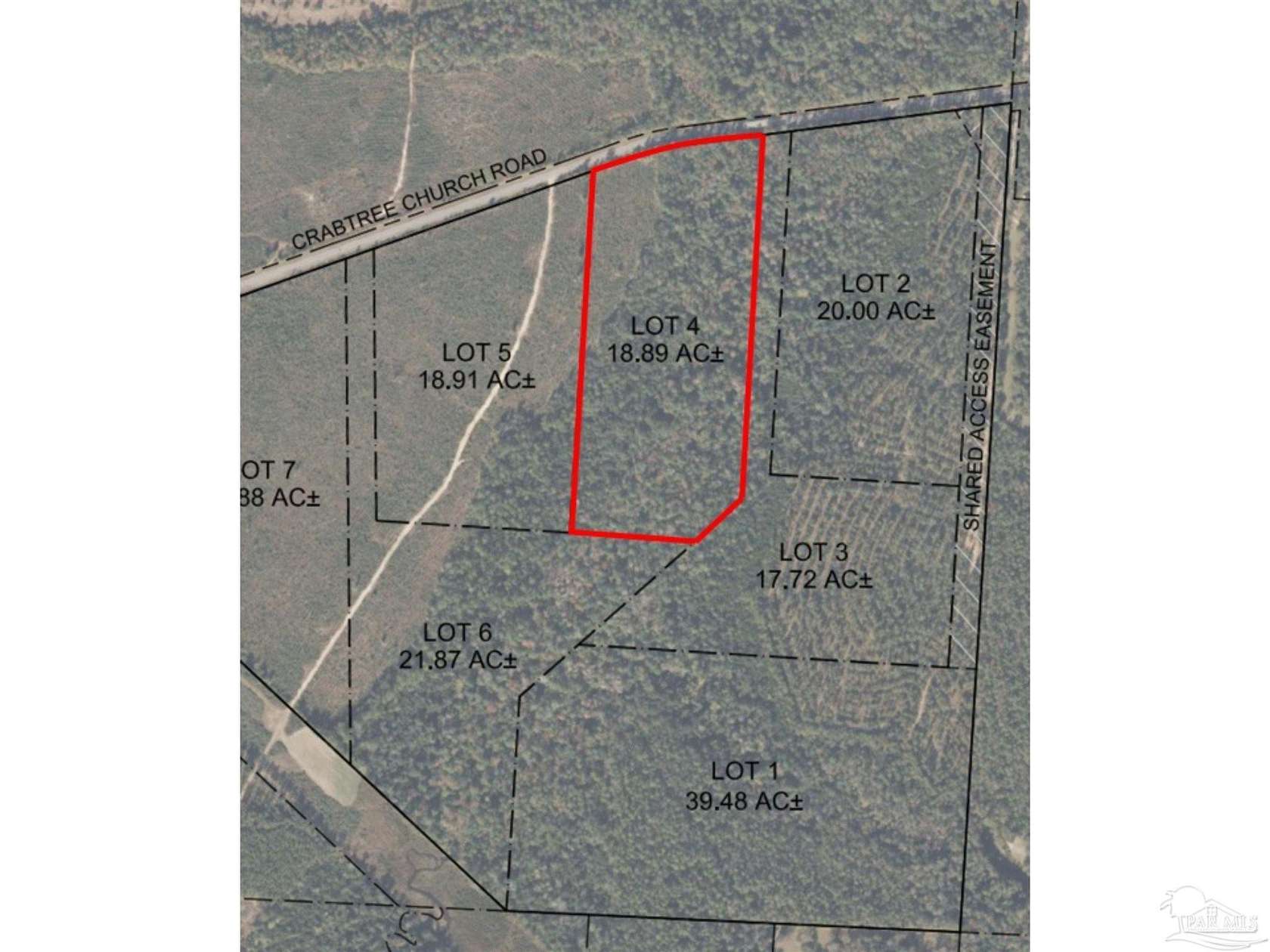18.9 Acres of Land for Sale in Molino, Florida