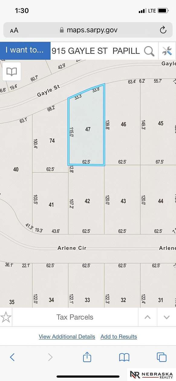 0.184 Acres of Residential Land for Sale in Papillion, Nebraska