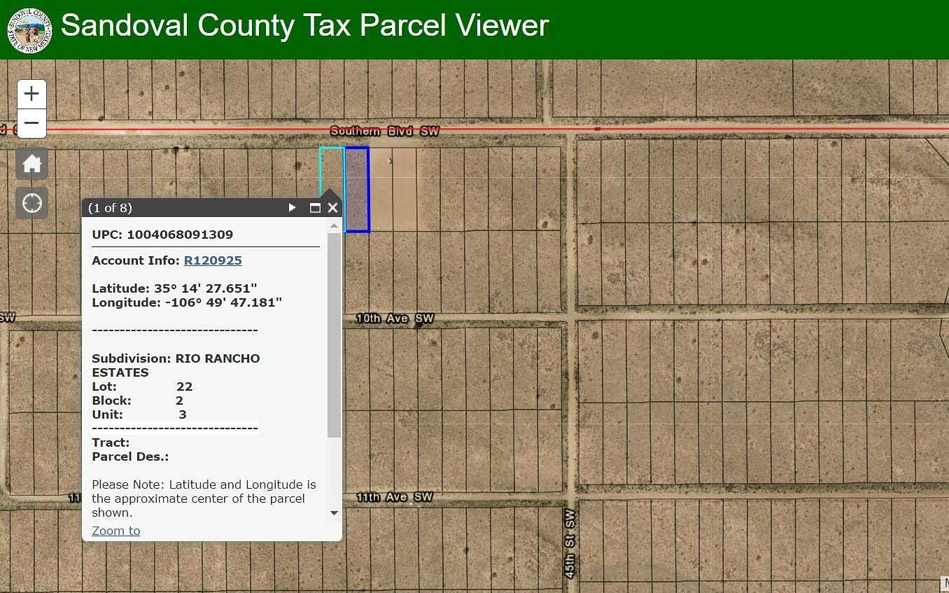 1 Acre of Land for Sale in Rio Rancho, New Mexico
