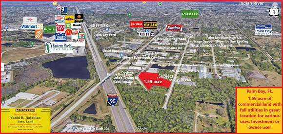 1.6 Acres of Commercial Land for Sale in Palm Bay, Florida