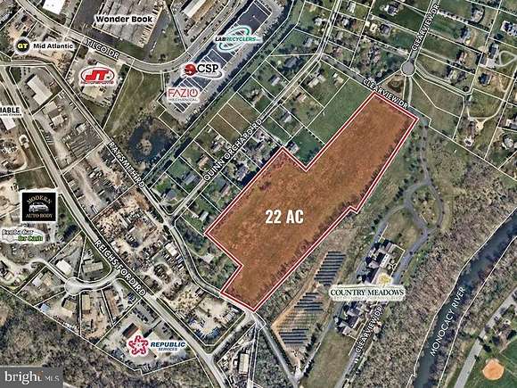 22 Acres of Land for Sale in Frederick, Maryland
