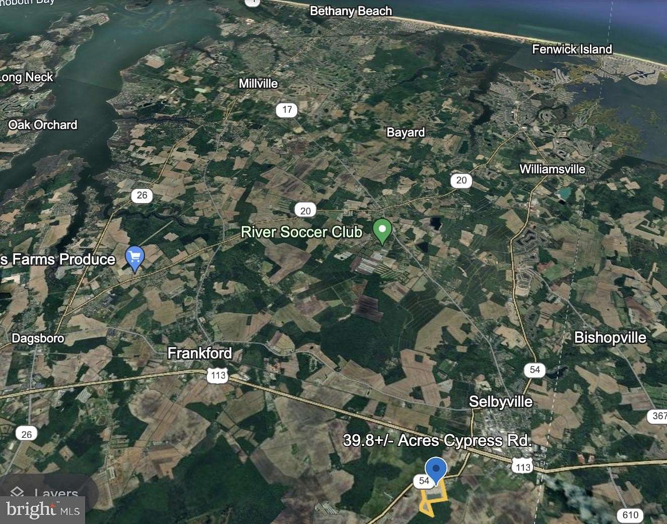 39.8 Acres of Land for Sale in Selbyville, Delaware