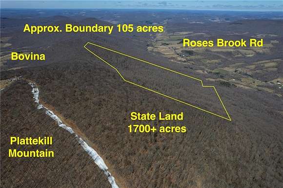 105 Acres of Recreational Land for Sale in Stamford, New York