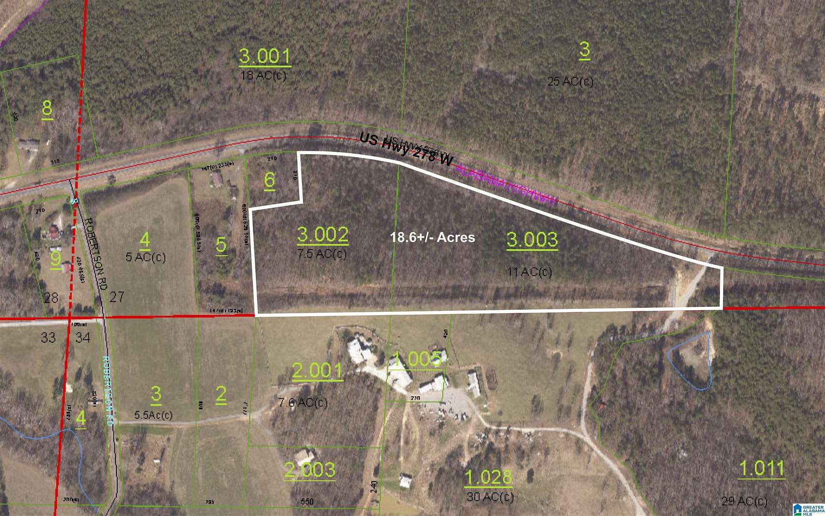 18.6 Acres of Land for Sale in Piedmont, Alabama