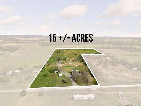 15 Acres of Recreational Land with Home for Sale in Haskell, Oklahoma