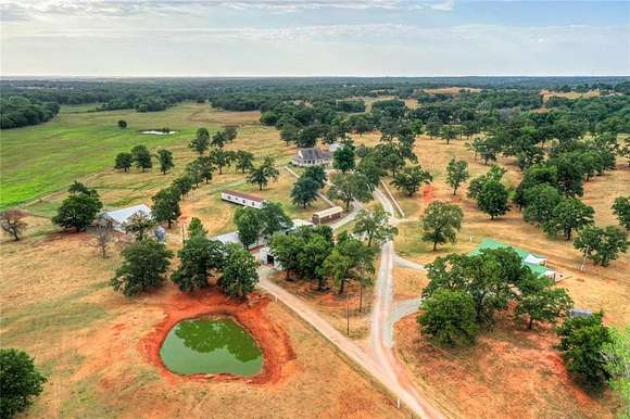 320 Acres of Agricultural Land with Home for Sale in Tecumseh, Oklahoma
