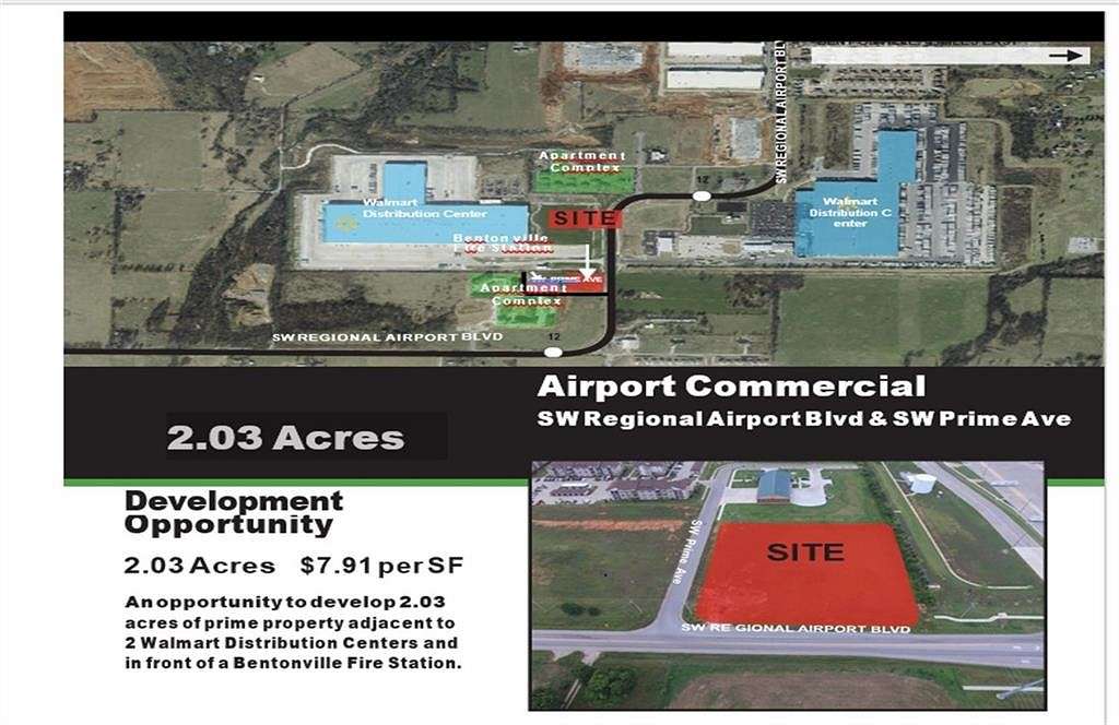 2 Acres of Commercial Land for Sale in Bentonville, Arkansas