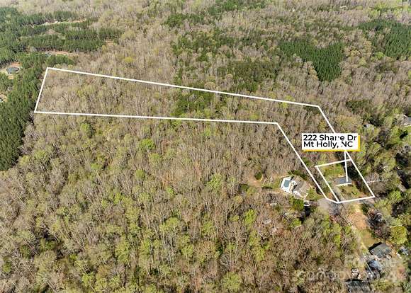 11.8 Acres of Land with Home for Sale in Mount Holly, North Carolina