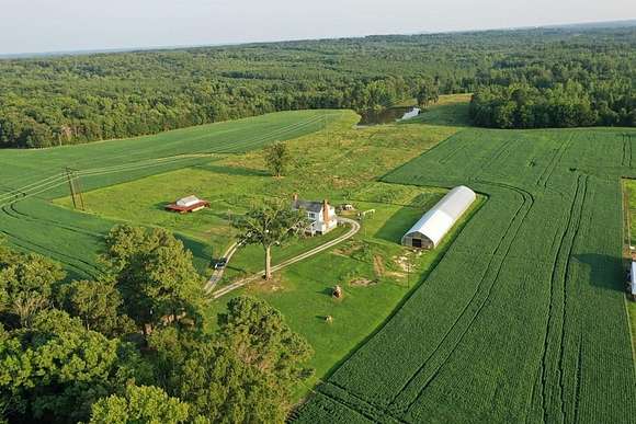 87.15 Acres of Land with Home for Sale in Farmville, Virginia