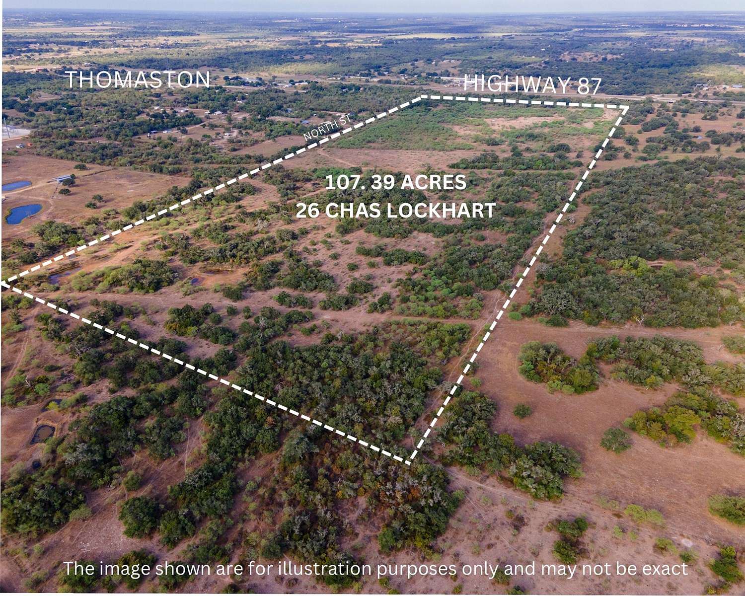 107 Acres of Land for Sale in Thomaston, Texas
