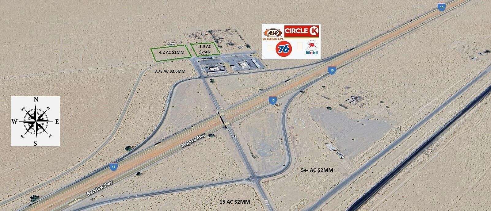 2 Acres of Commercial Land for Sale in Newberry Springs, California