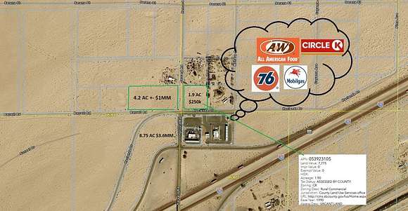 2 Acres of Commercial Land for Sale in Newberry Springs, California