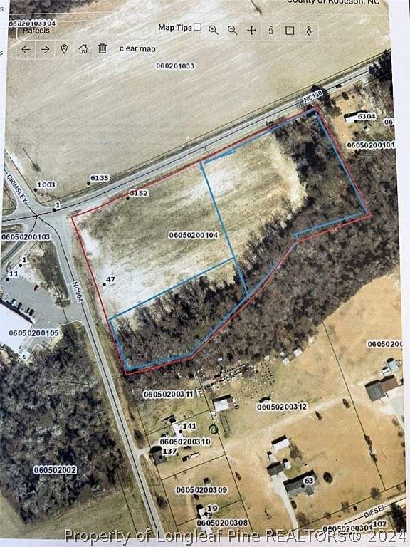 4 Acres of Commercial Land for Sale in Fairmont, North Carolina