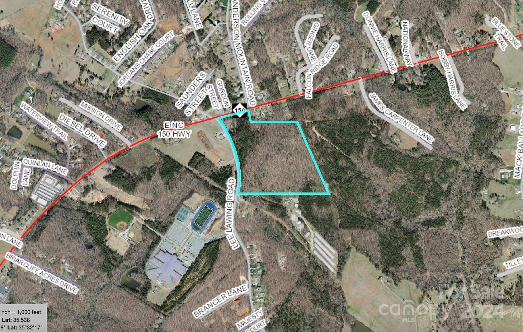 43.2 Acres of Mixed-Use Land for Sale in Lincolnton, North Carolina