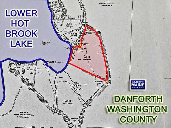 16.5 Acres of Recreational Land for Sale in Danforth, Maine