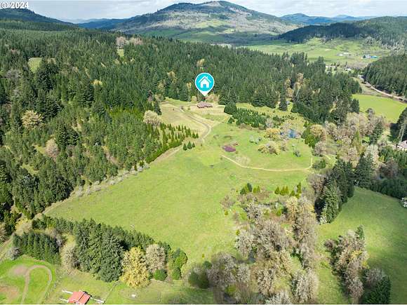 100 Acres of Agricultural Land with Home for Sale in Yoncalla, Oregon