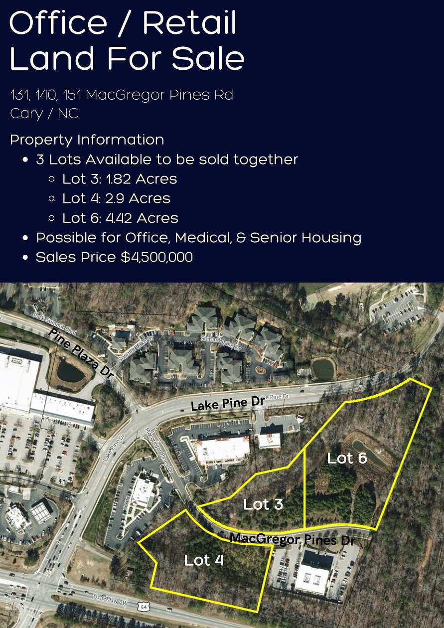 9.1 Acres of Land for Sale in Cary, North Carolina