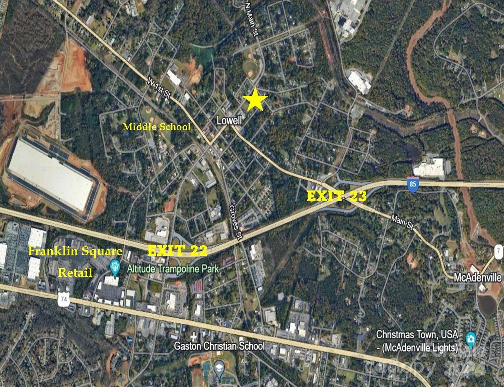 0.5 Acres of Commercial Land for Sale in Lowell, North Carolina