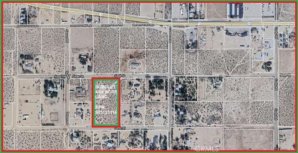4.5 Acres of Residential Land for Sale in Lucerne Valley, California