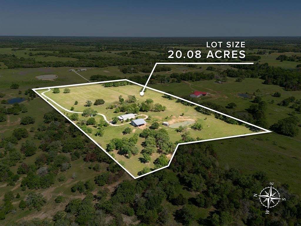20.3 Acres of Agricultural Land with Home for Sale in Rockdale, Texas