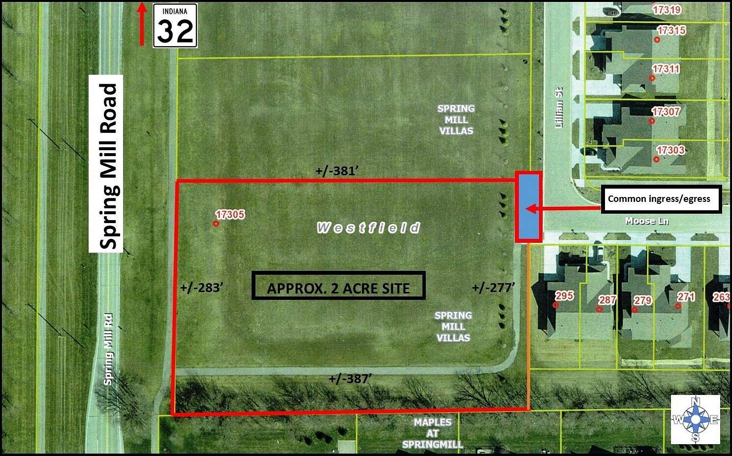 2.2 Acres of Commercial Land for Sale in Westfield, Indiana