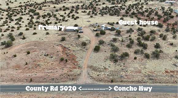 37.8 Acres of Recreational Land with Home for Sale in Concho, Arizona
