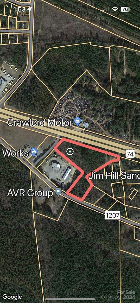 6.4 Acres of Commercial Land for Sale in Wadesboro, North Carolina