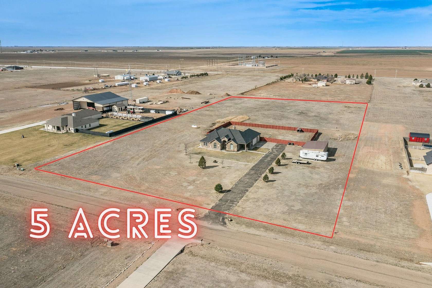 5 Acres of Residential Land with Home for Sale in Amarillo, Texas