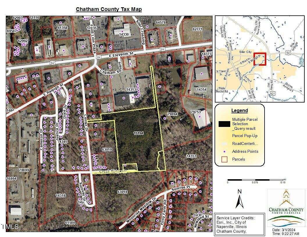 13.5 Acres of Commercial Land for Sale in Siler City, North Carolina