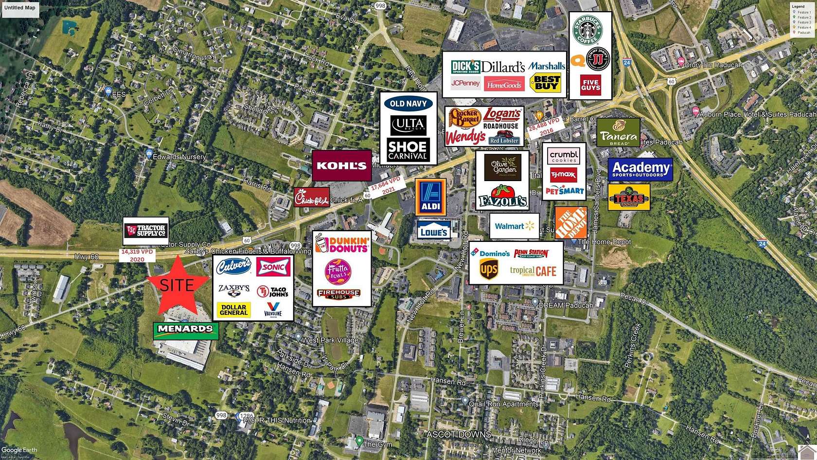 1 Acre of Commercial Land for Sale in Paducah, Kentucky