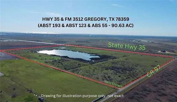 90.6 Acres of Land for Sale in Gregory, Texas