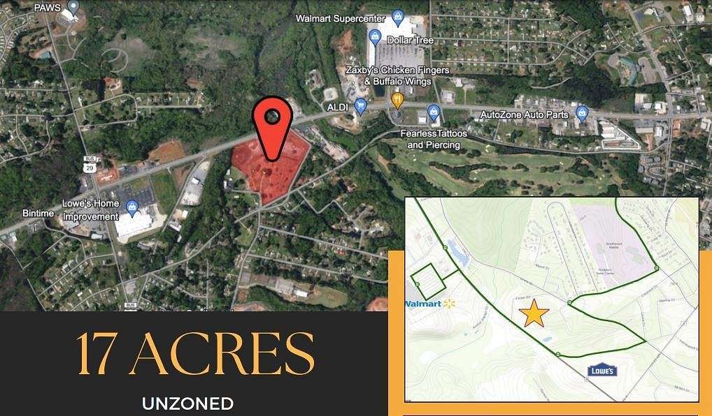 17.4 Acres of Land for Sale in Anderson, South Carolina